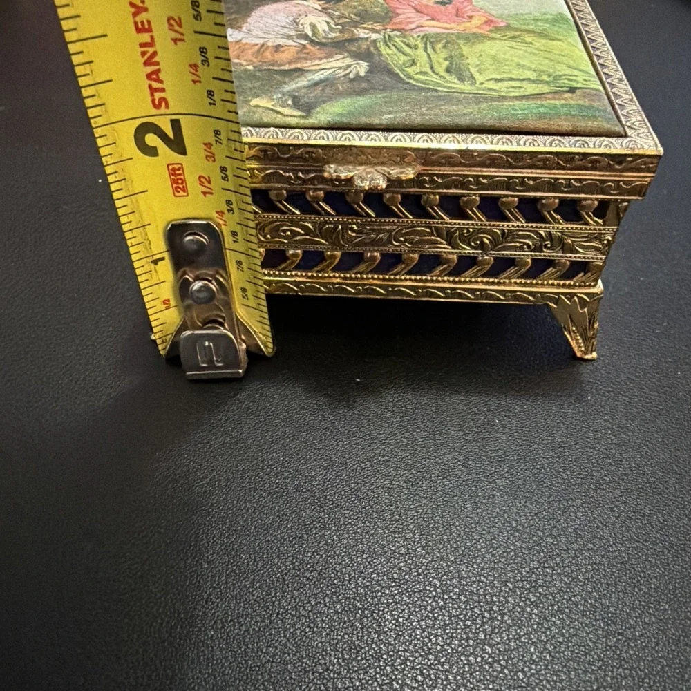 Vintage Victorian Style Sankyo Music Box Jewelry 1950s Japan 